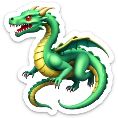 3d-isometric-scary-monster-Dewfang-Serpent sticker