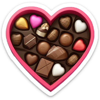 valentine’s day chocolate  sticker