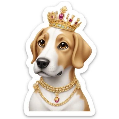 Dog with jewellery  sticker