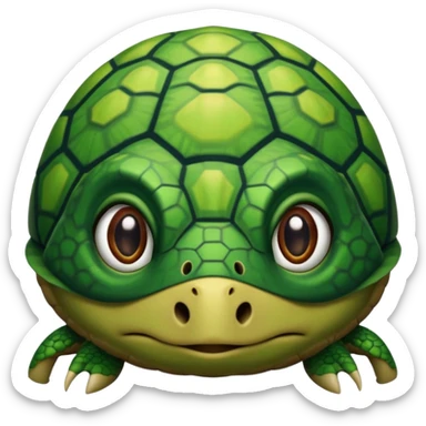 a confused turtle  sticker