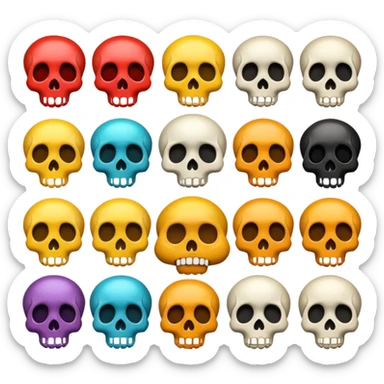 Mélange, c’est deux  emojis 😮💀 sticker