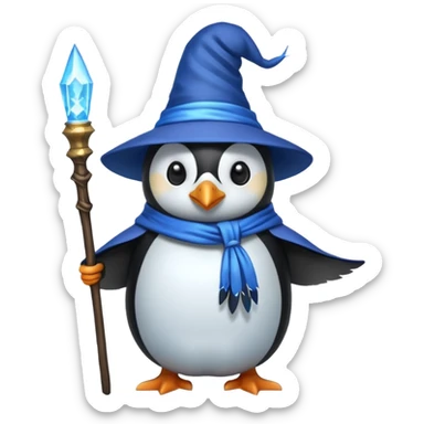 Penguin Wizard sticker