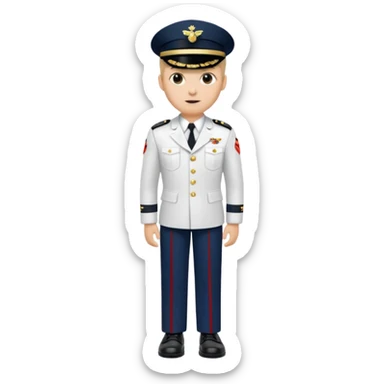 A marine dress up in dress blues. sticker