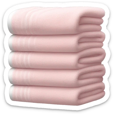 Light pink stacked towels sticker