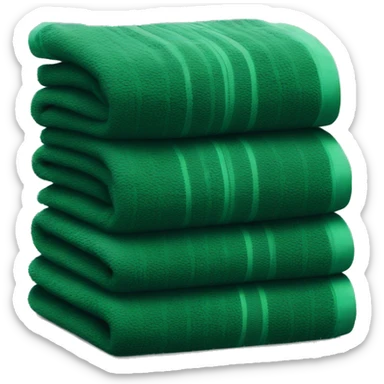 dark green stacked towels  sticker