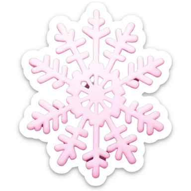 pastel pink snowflake  sticker