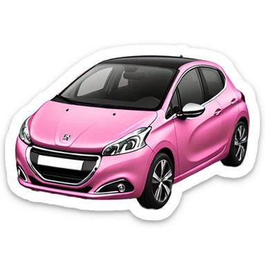 Pink peugeot 208 sticker