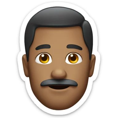 man with a small mustache  sticker
