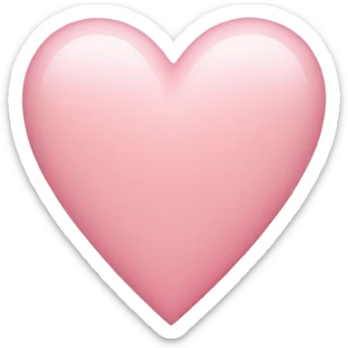 light pink heart  sticker