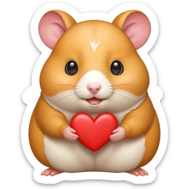 happy love hamster sticker