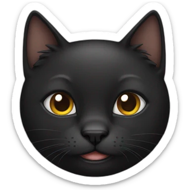 Black ugly cat sticker