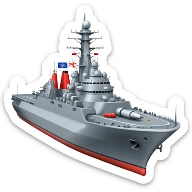 generate a very realistic missile cruiser, Admiral Zozulya sticker
