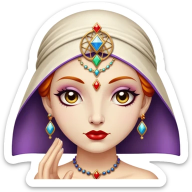 Vintage fortune teller sticker