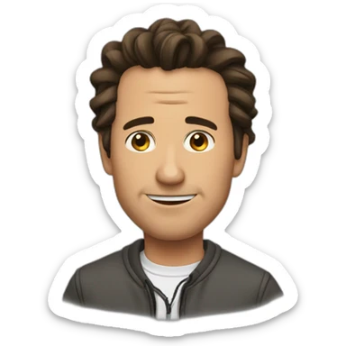Chandler of friends sticker