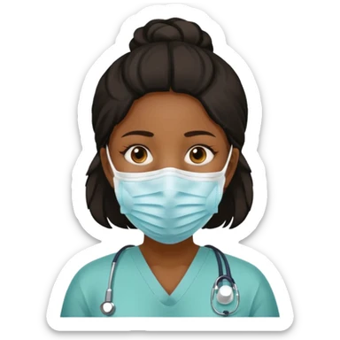 Black girl catching the flu and is sick sticker