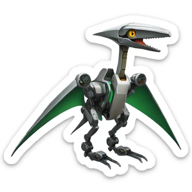 Pterodactyl robot mechanical sticker