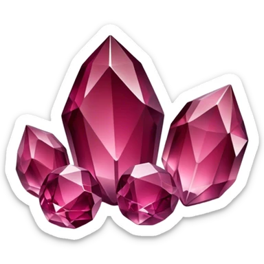 Crystals Burgundy sticker