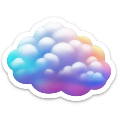 Chinese colorful cloud sticker