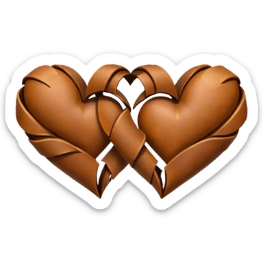 Two hearts going her worn way sticker