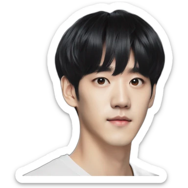 kpop-baekhyun-black-hair-bangs sticker