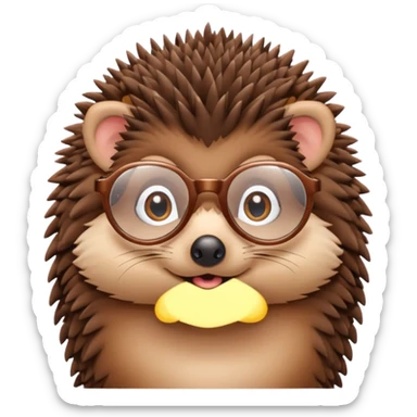 a cute hedgehog with glasses




















 sticker