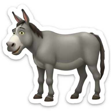shrek sniffing donkey sticker