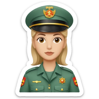 Crea un avatar de una guardia civil de españa mujer  y del area de seguridad vial/trafico sticker