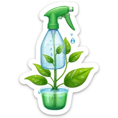 spray bottle, plant mister sticker