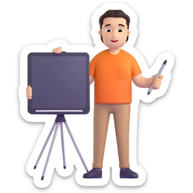 graphic designer with a graphics tablet sticker