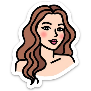 stylish hair, beautiful hairstyle sticker