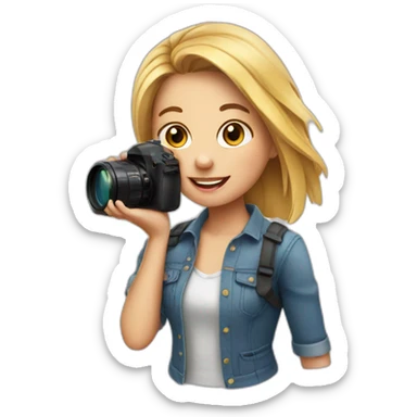 Girl photographer  sticker