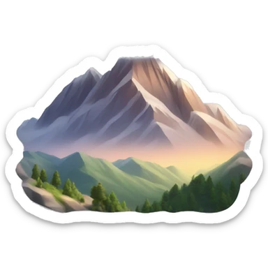 Mountains and a Beautiful sky sticker