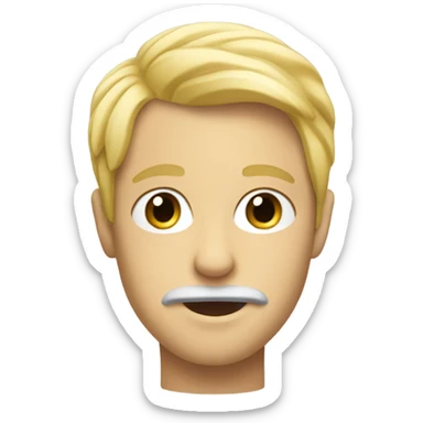 blonde boy with facial hair in Paris sticker