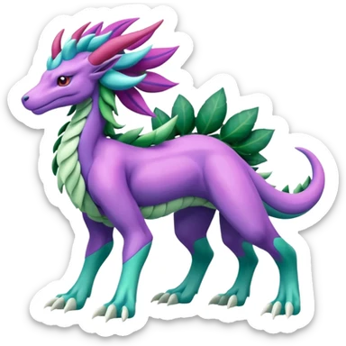 Suicune-Keldeon-Meganium-fusion (full body) sticker