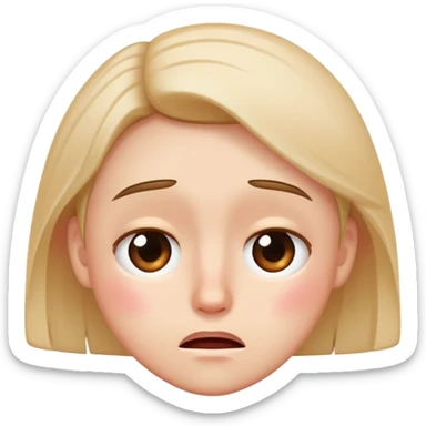 face showing embarrassment, blushing, awkward expression sticker