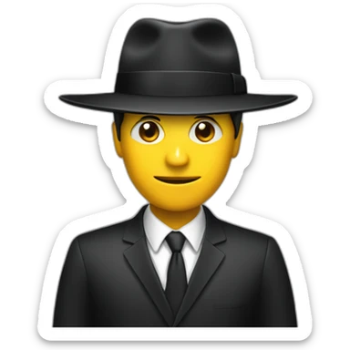 Black hat cyber security expert sticker