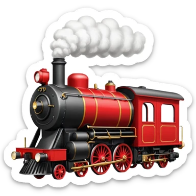 Give me a 0-5-0 locomotive and put an ostrich body and head on the steam engine of the train and put a toilet on top second train car  sticker