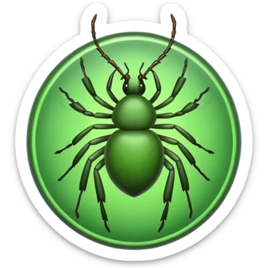tick good with green crycle sticker