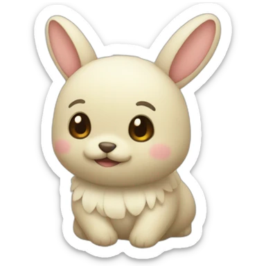 Conejito florido sticker