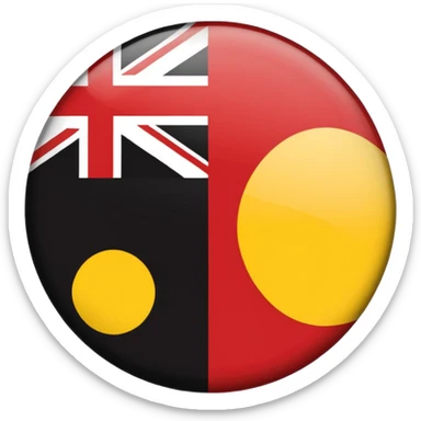 Australian aboriginal flag sticker