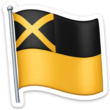 Faz uma bandeira com preto em cima e em baixo coloca amarelo sticker