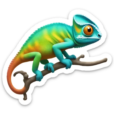 chameleon  look up sticker