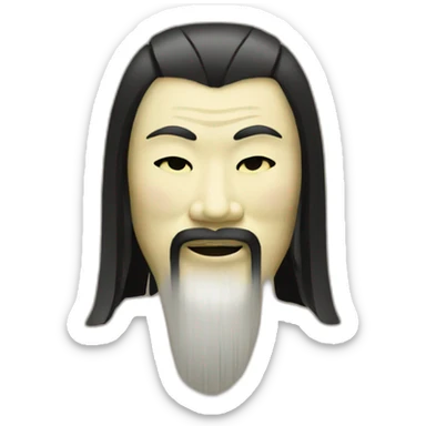 noh-mask-longhair-japanese-kimono-dancing-massive-man sticker