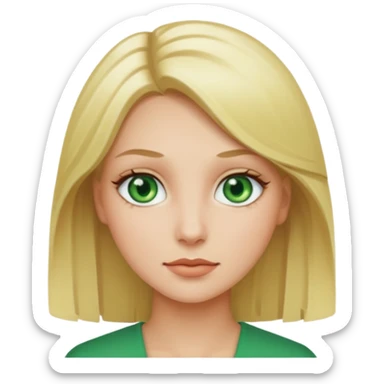 Sexy Queen Green eyes blonde Hair  sticker
