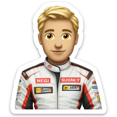 race car driver sticker