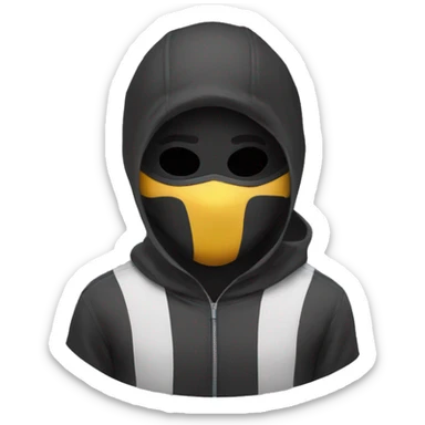 A masked bandit in a tracksuit sticker
