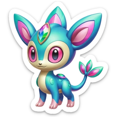 Colorful Exotic Azelf-Mezprit-Uxie-Meloetta-Vernid-Trico-Kirby-Fakémon-creature-hybrid sticker