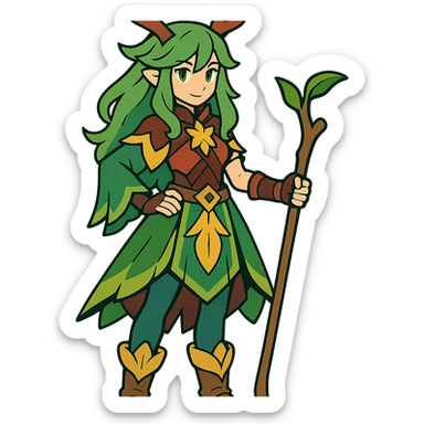 full body Varesa from Genshin Impact sticker
