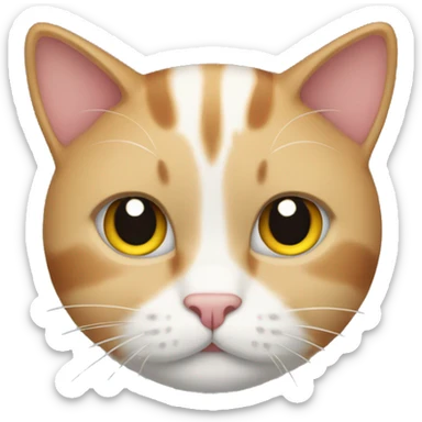 Three color cat sticker