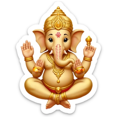 a ganesh sticker classic out lines and peancle art sticker